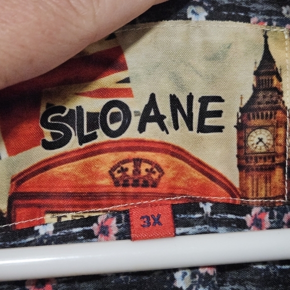 Mens Sloane longs sleeve floral contrasting cuffs size 3x - Picture 6 of 14